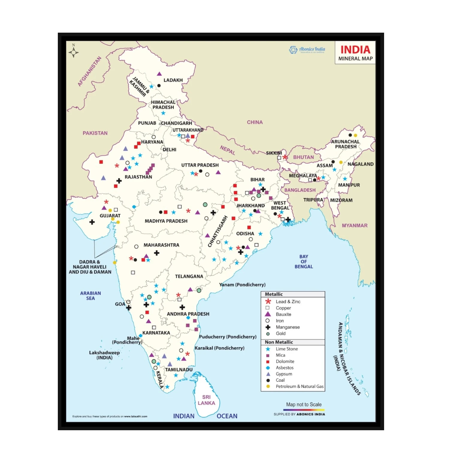 India mineral map