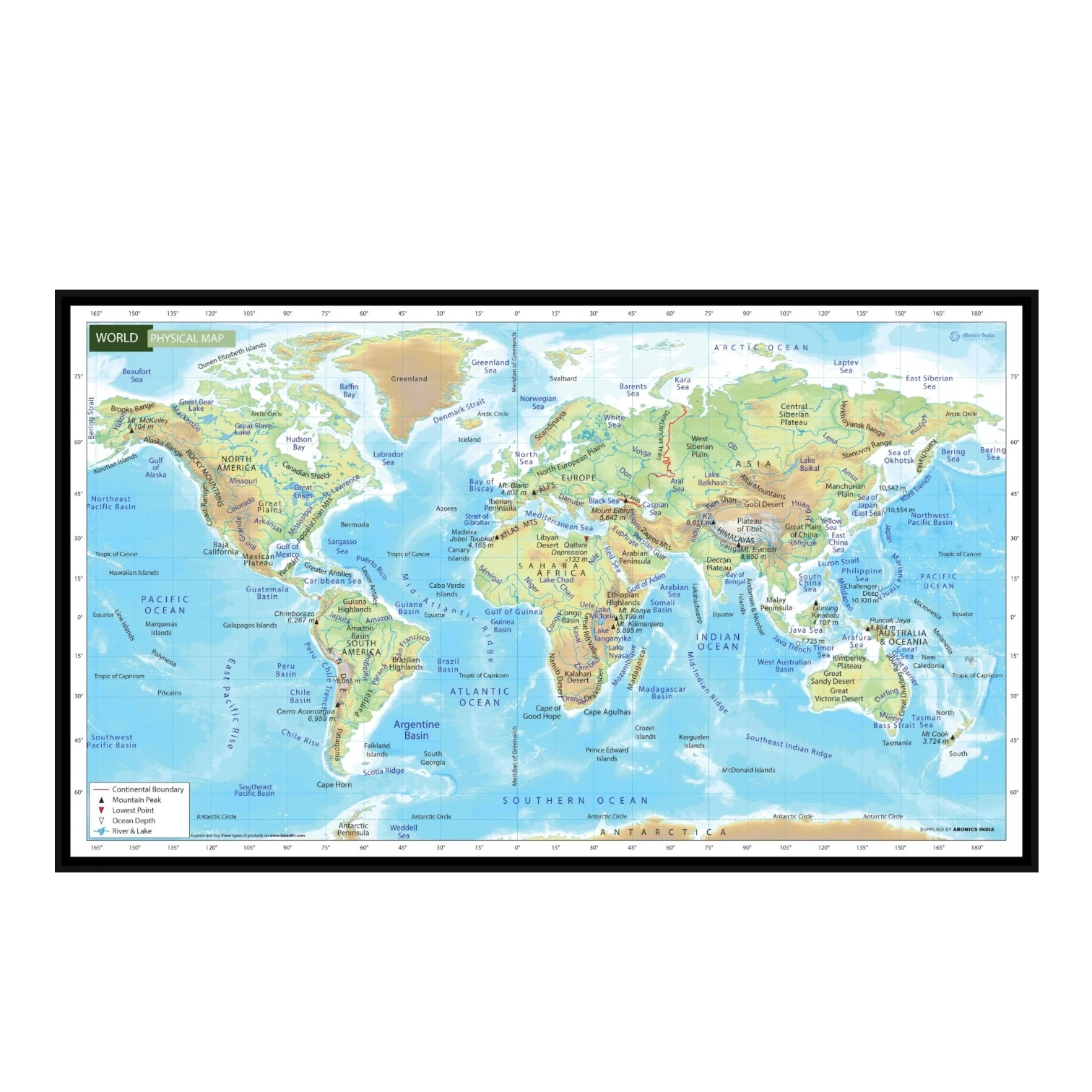 World physical map