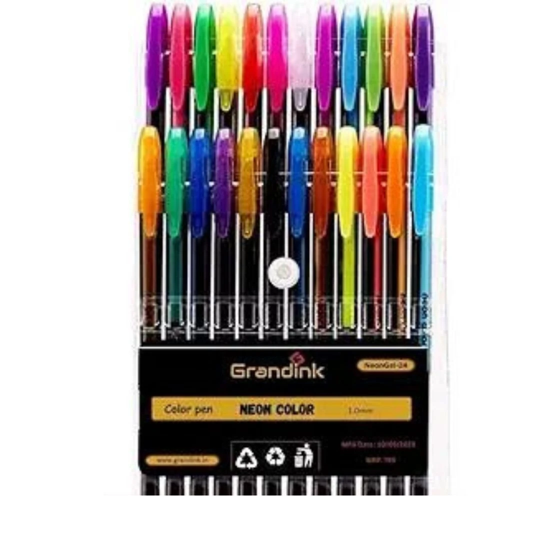 Neon Gel Pens – Set of 24