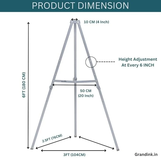 Three Leg Metal Easel Stand For Whiteboard-6FT