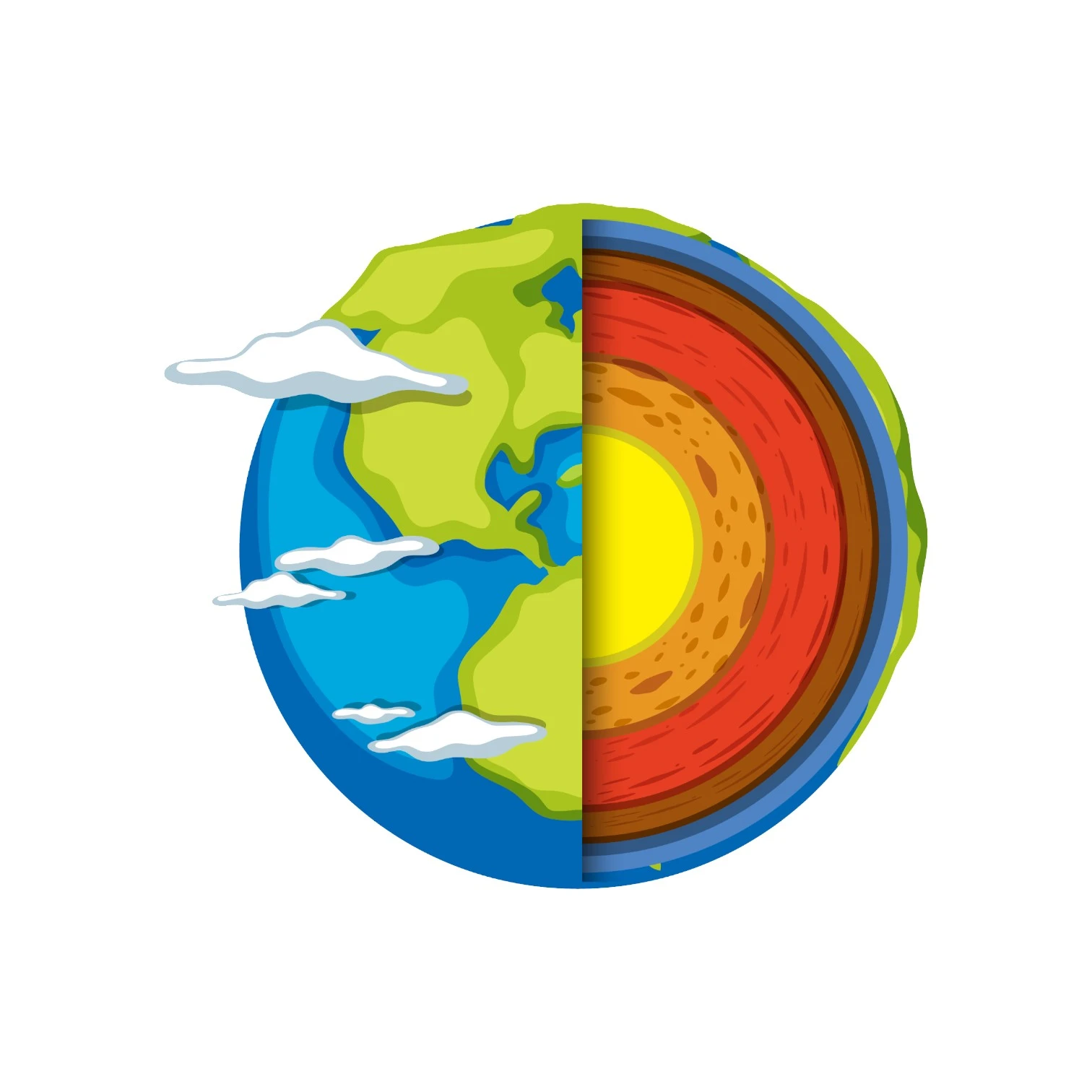 Structure of Earth wall mount Sticker 12'x18''