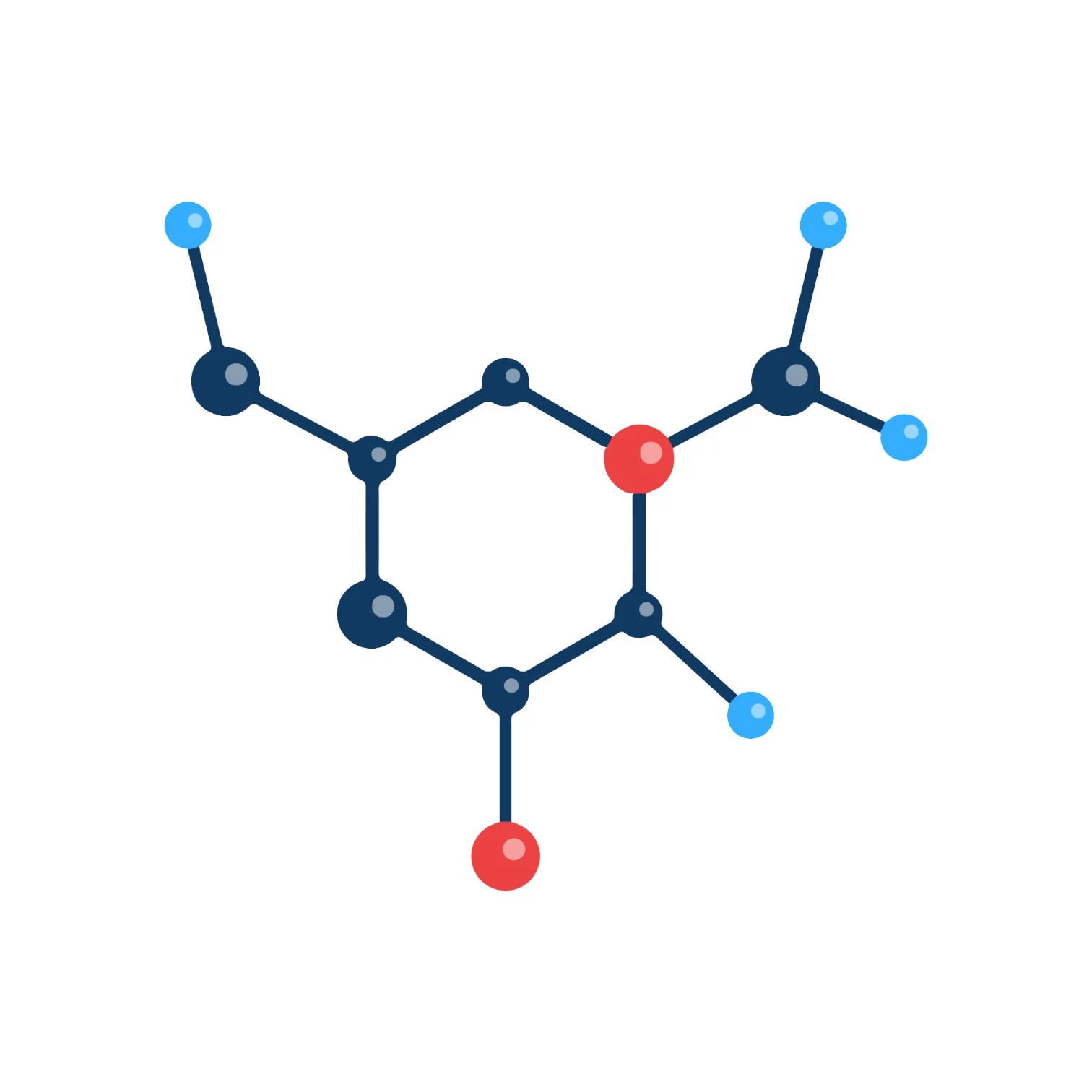 Glucouse molecule wall mount Sticker 12'x18''