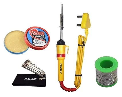 25W Soldering Iron Kit with Solder Wire, Flux Paste & Stand | Electronics DIY Tool