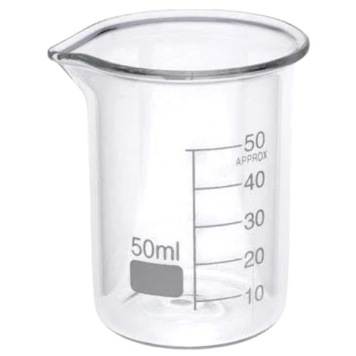 Laboratory Glass Beakers 50mL available in low form and borosilicate