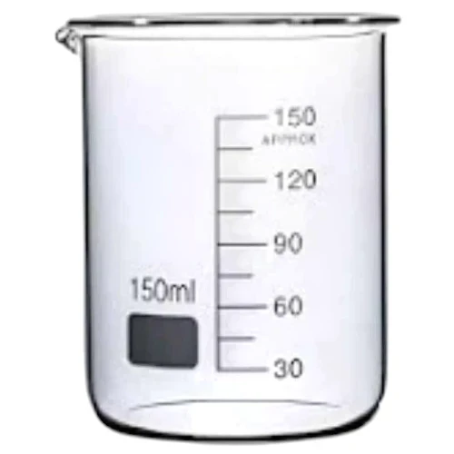 glass beaker 150mL available in low form and borosilicate glass