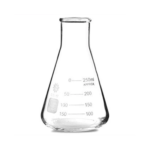 Conical flask 250ml available in simple and borosilicate glass